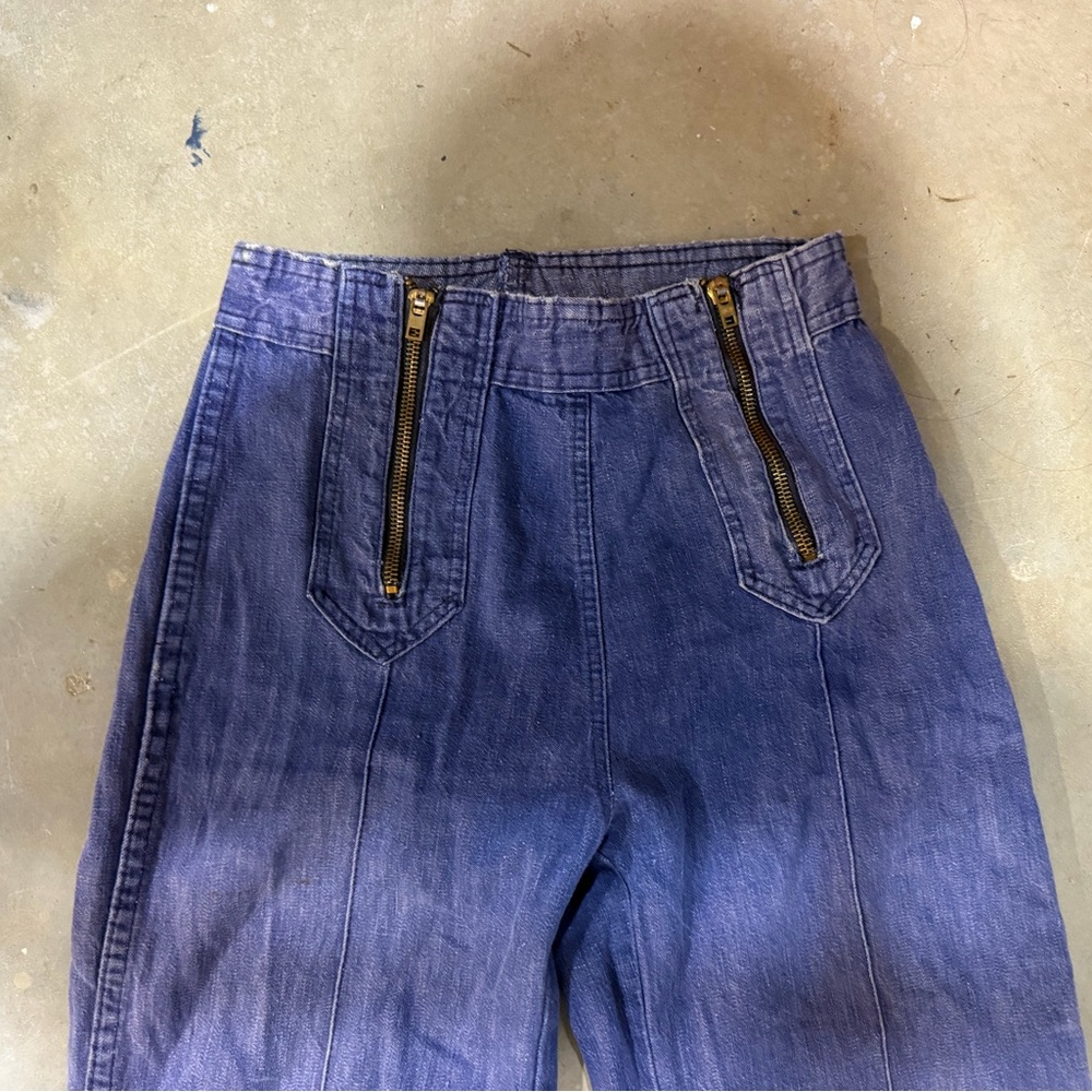 Unique Vintage Blue Flare Jeans